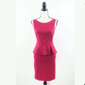 Alice + Olivia Cranberry Tracey Peplum Dress XS